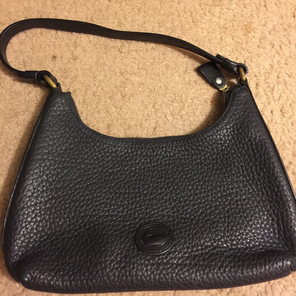 Authentic Dooney and Bourke black leather bag